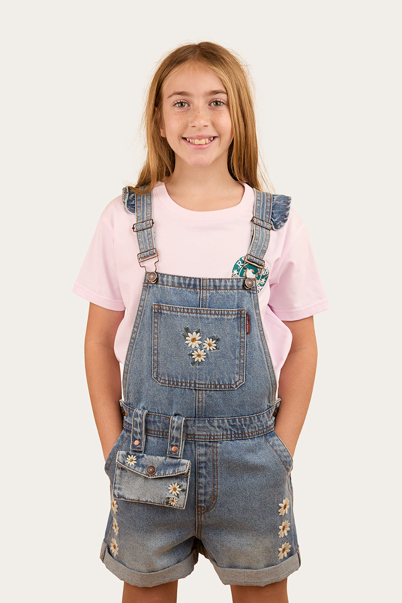 Ringers Western Bessie Kids Denim Short Overall