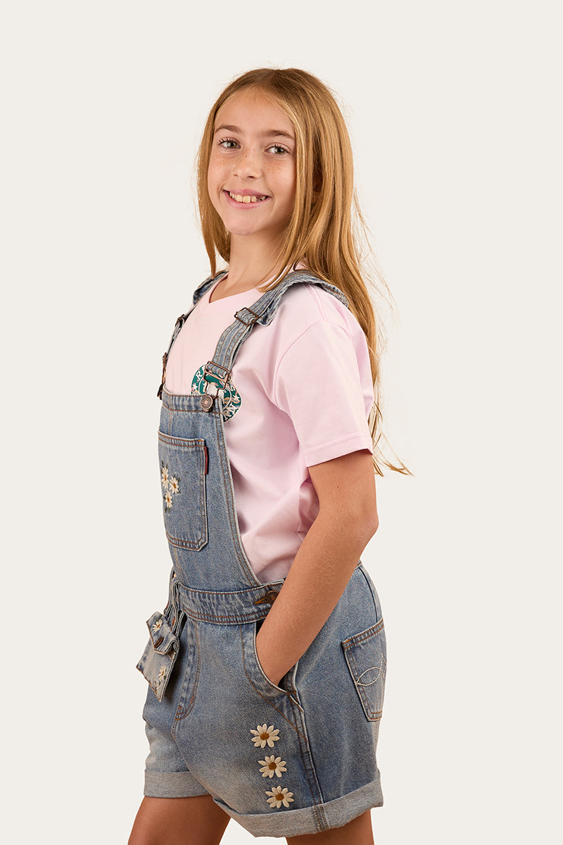 Ringers Western Bessie Kids Denim Short Overall