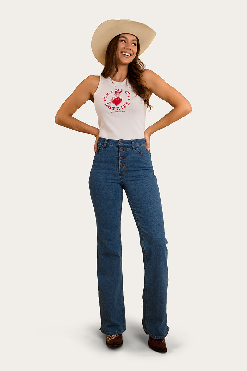 Ringers Western Betsy Womens High Rise Bootleg Jean