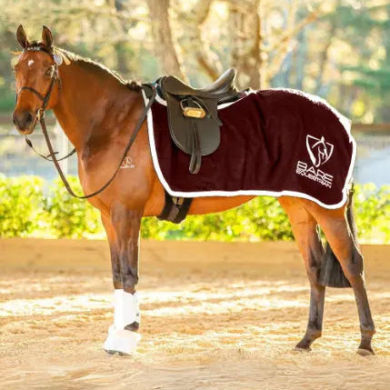 BARE Equestrian Bespoke Australian Made Woollen Quarter Sheet - Maroon