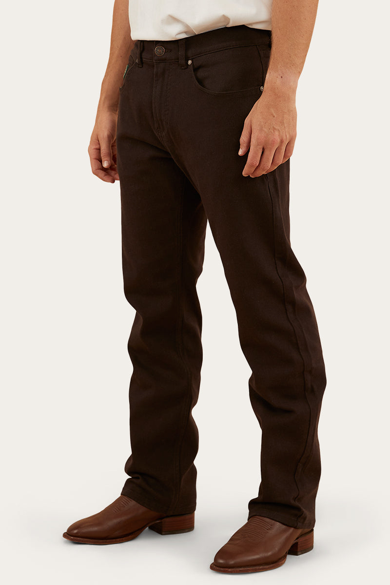 Ringers Western
Muster Mens Slim Straight Fit Jeans - Chocolate