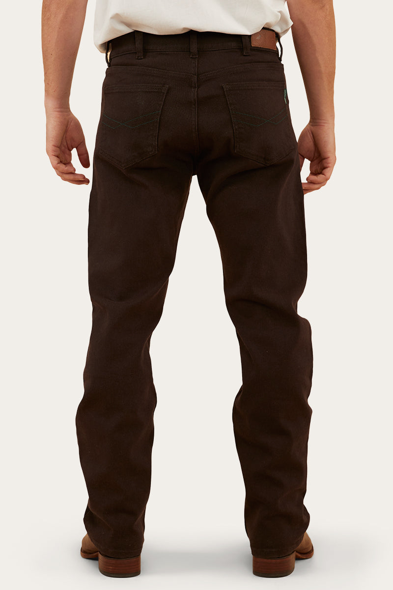 Ringers Western
Muster Mens Slim Straight Fit Jeans - Chocolate