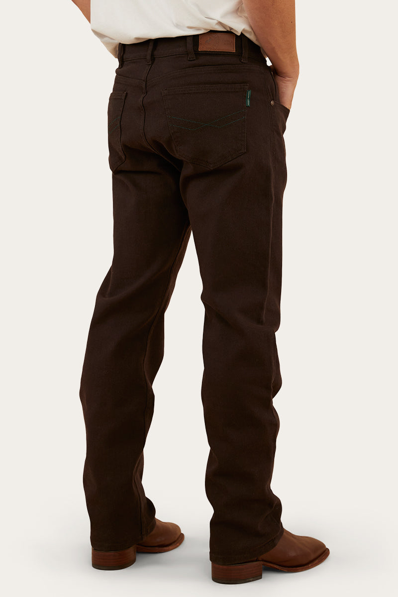 Ringers Western
Muster Mens Slim Straight Fit Jeans - Chocolate