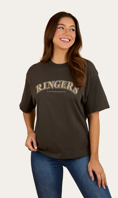 Ringers Western Varsity Womens Oversized T-Shirt