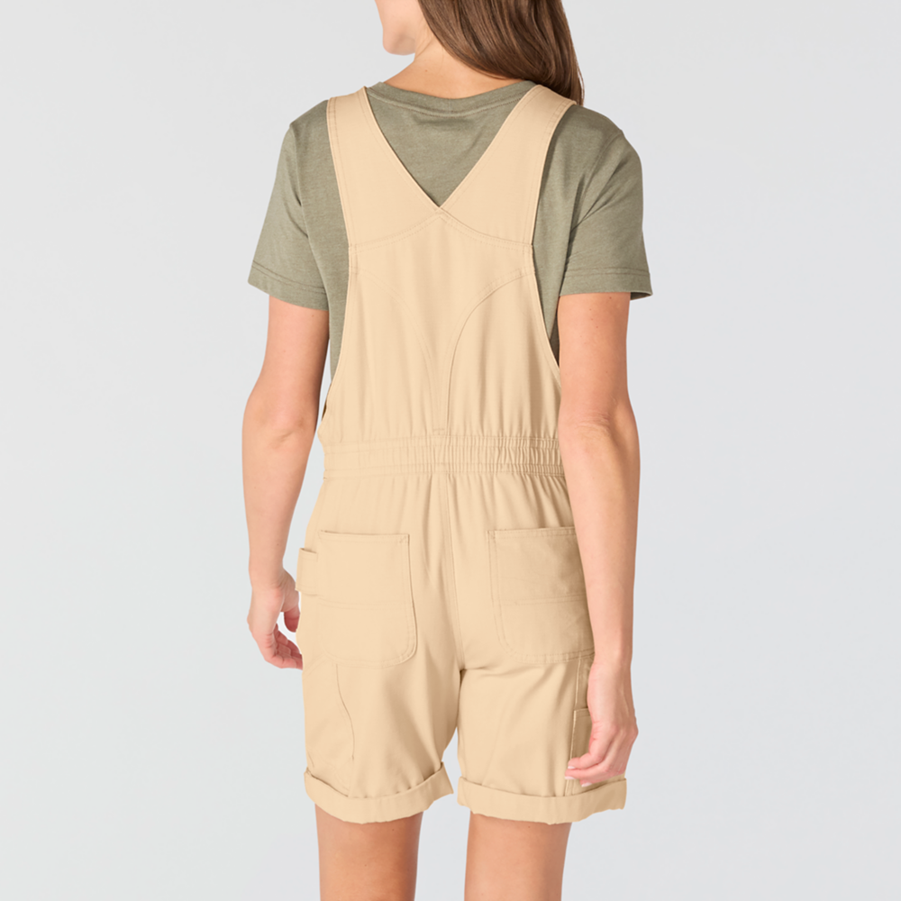 Carhartt Womens Force Ripstop Shortall - Classic Beige (back)