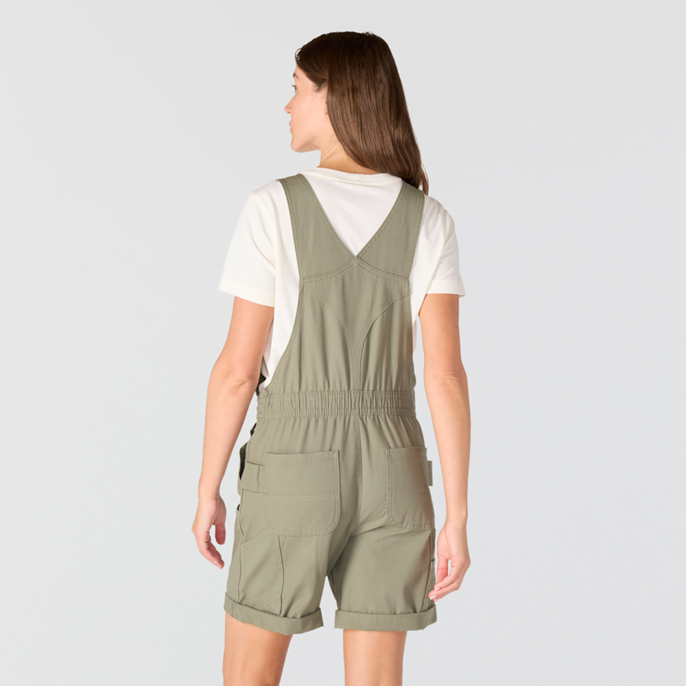 Carhartt Womens Force Ripstop Shortall - Dusty Olive (back)