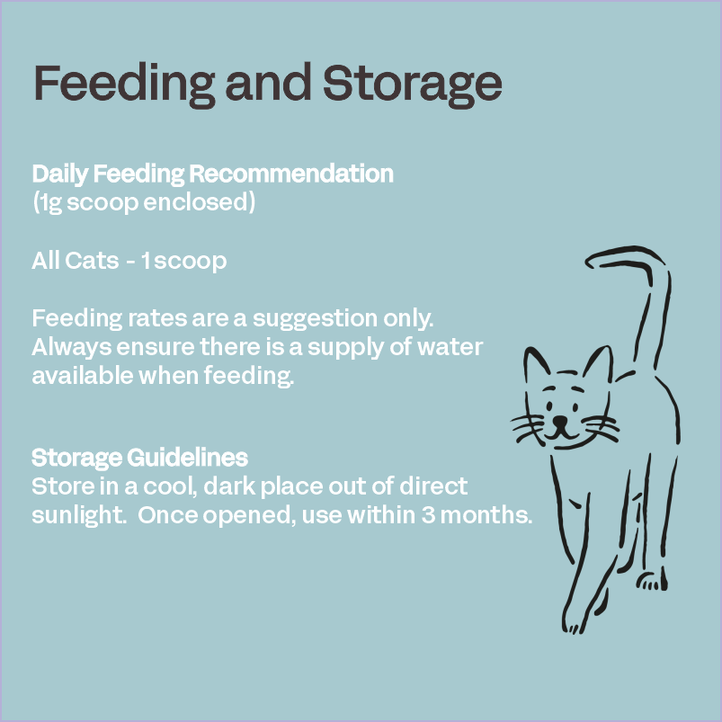 Fourflax Feline Oral Guard feeding and storage