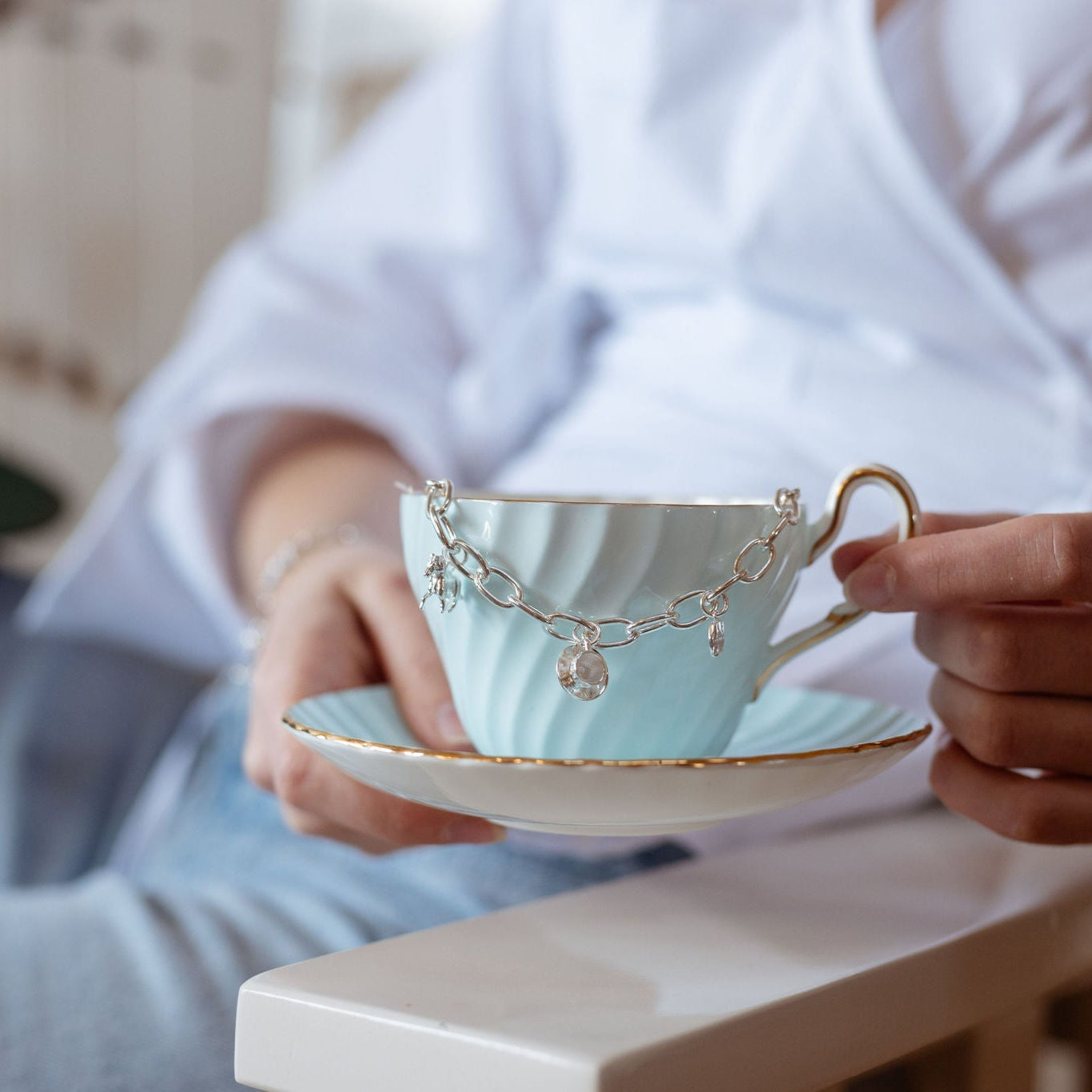 Whistle & Pop Heritage Round Link Chain Bracelet