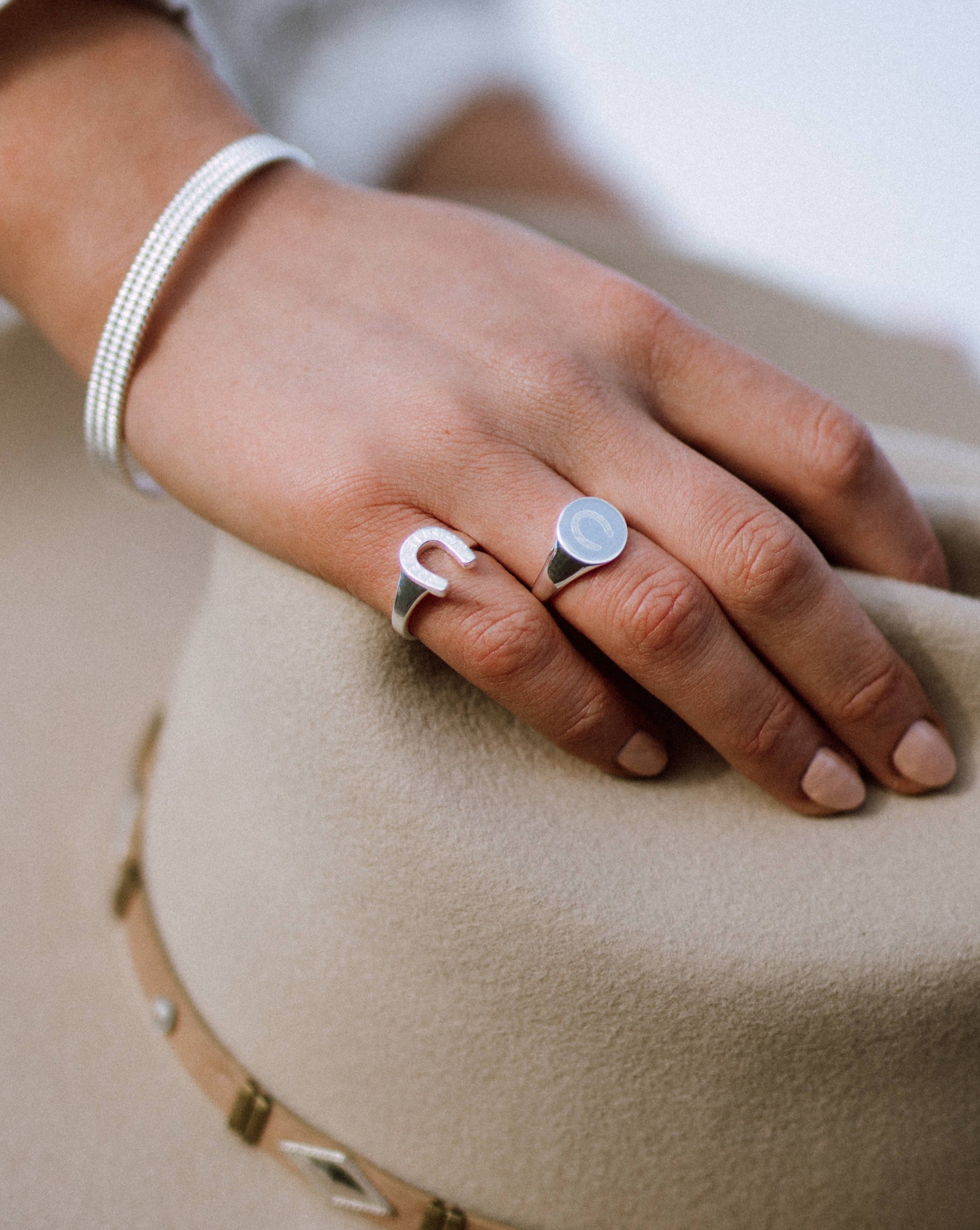 Whistle & Pop Trailblazer Trusty Steed Horseshoe Ring