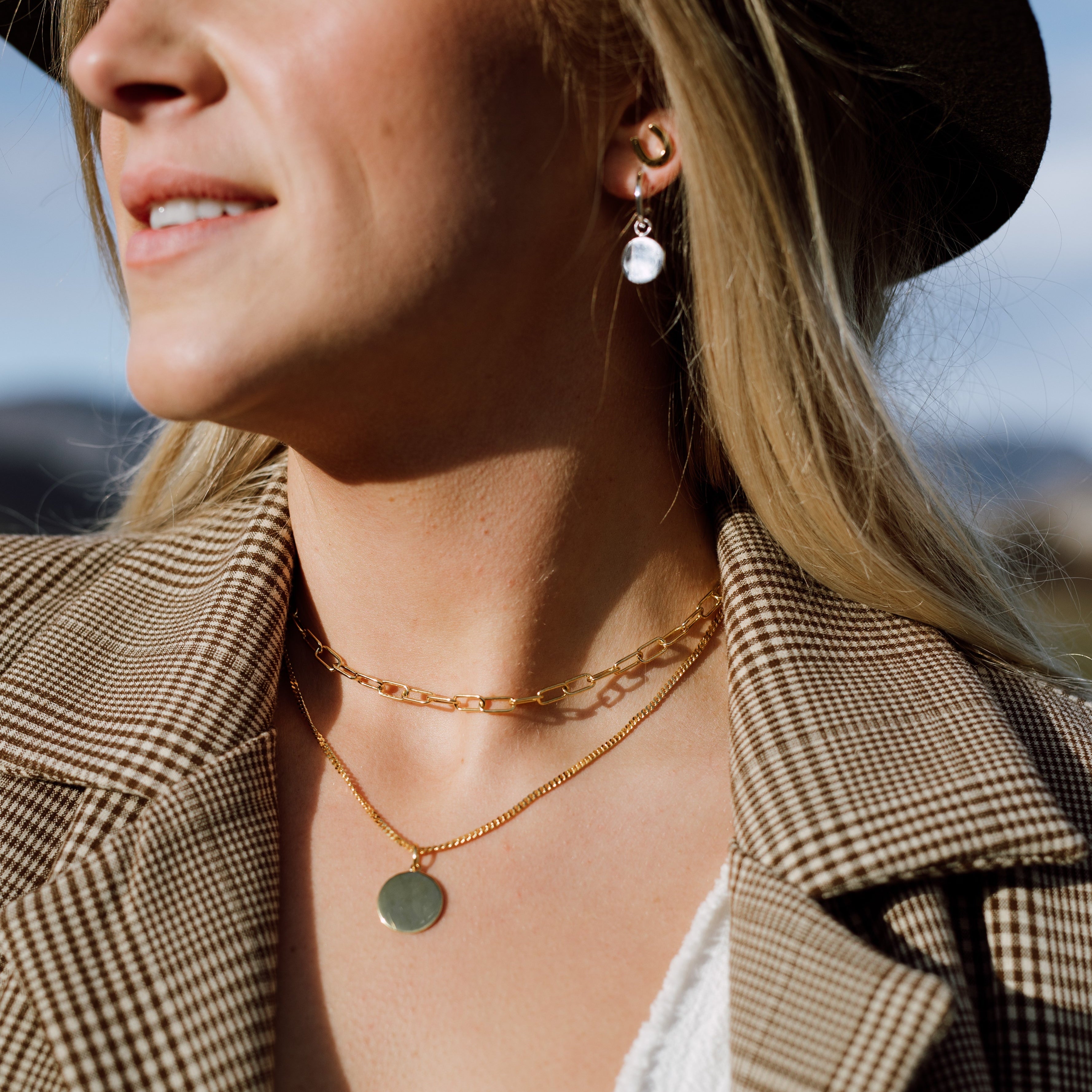 Whistle & Pop Trailblazer Engravable Round Tag Necklace