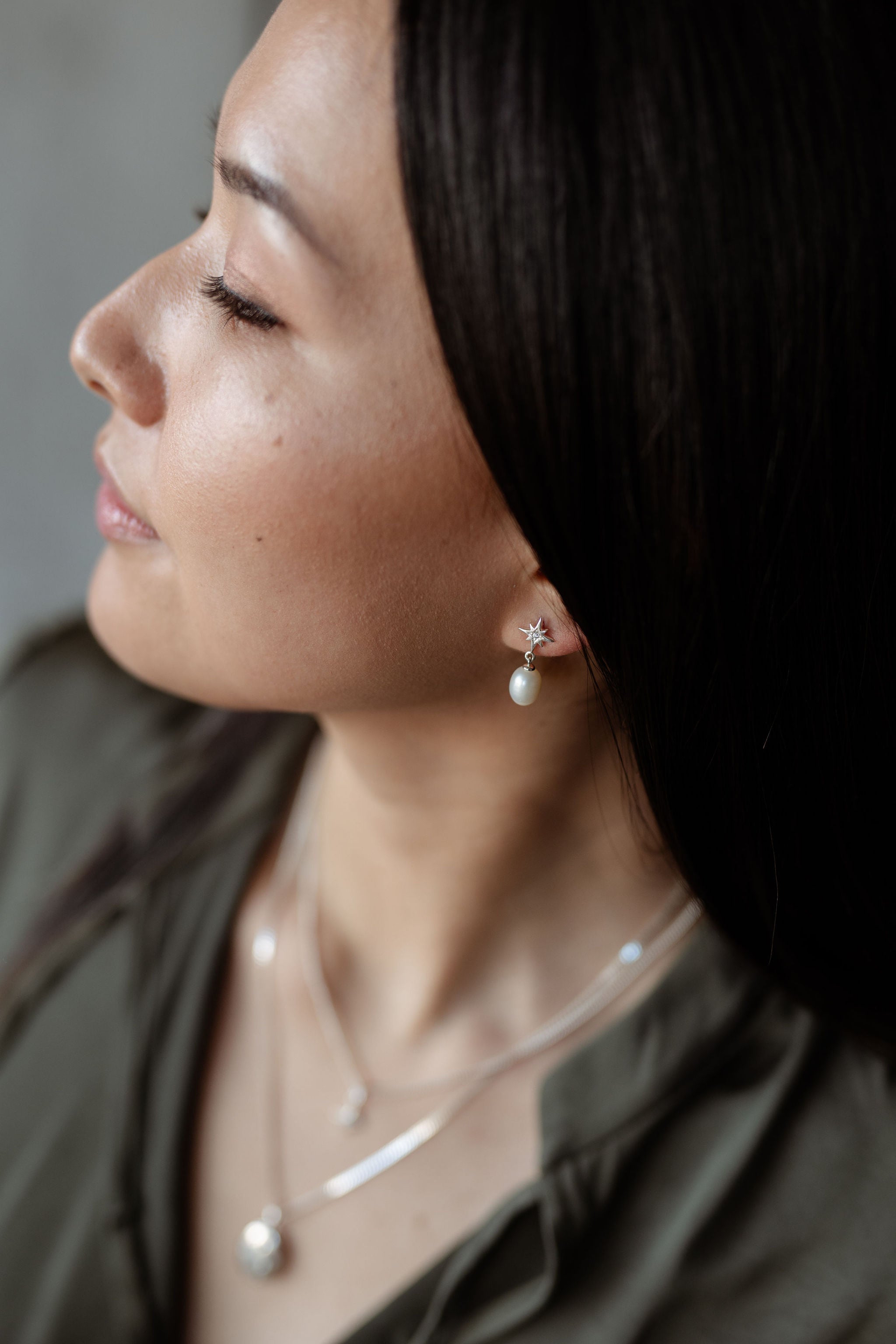 Whistle & Pop Starkeeper Southern Star Pearl Drop Earrings