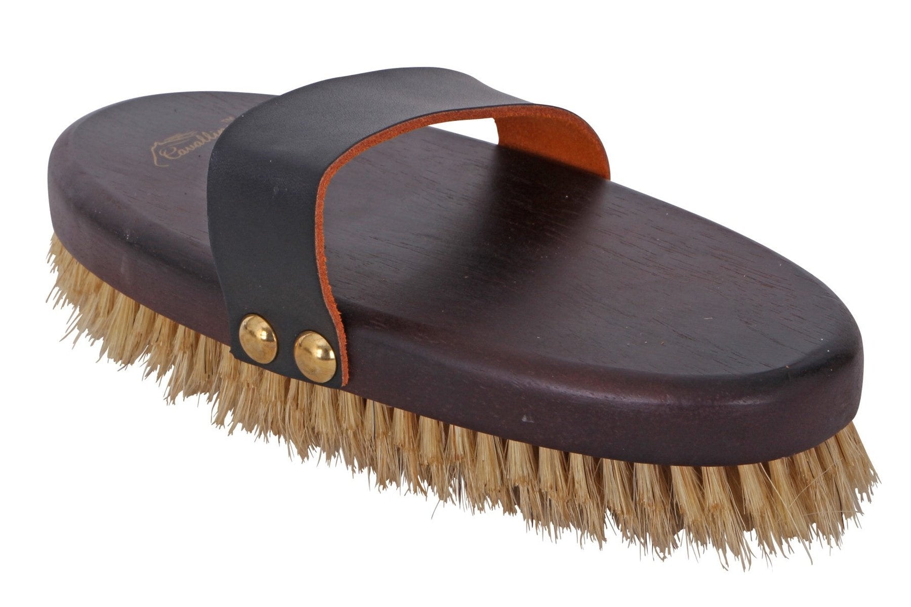 Cavallino Pig Bristle Brush with Leather Strap