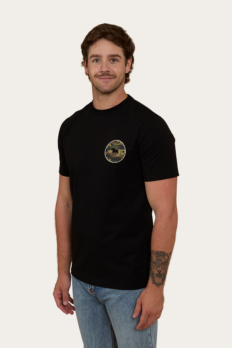 Ringers Western
Signature Bull Mens Classic Fit T-Shirt - Black/Camo