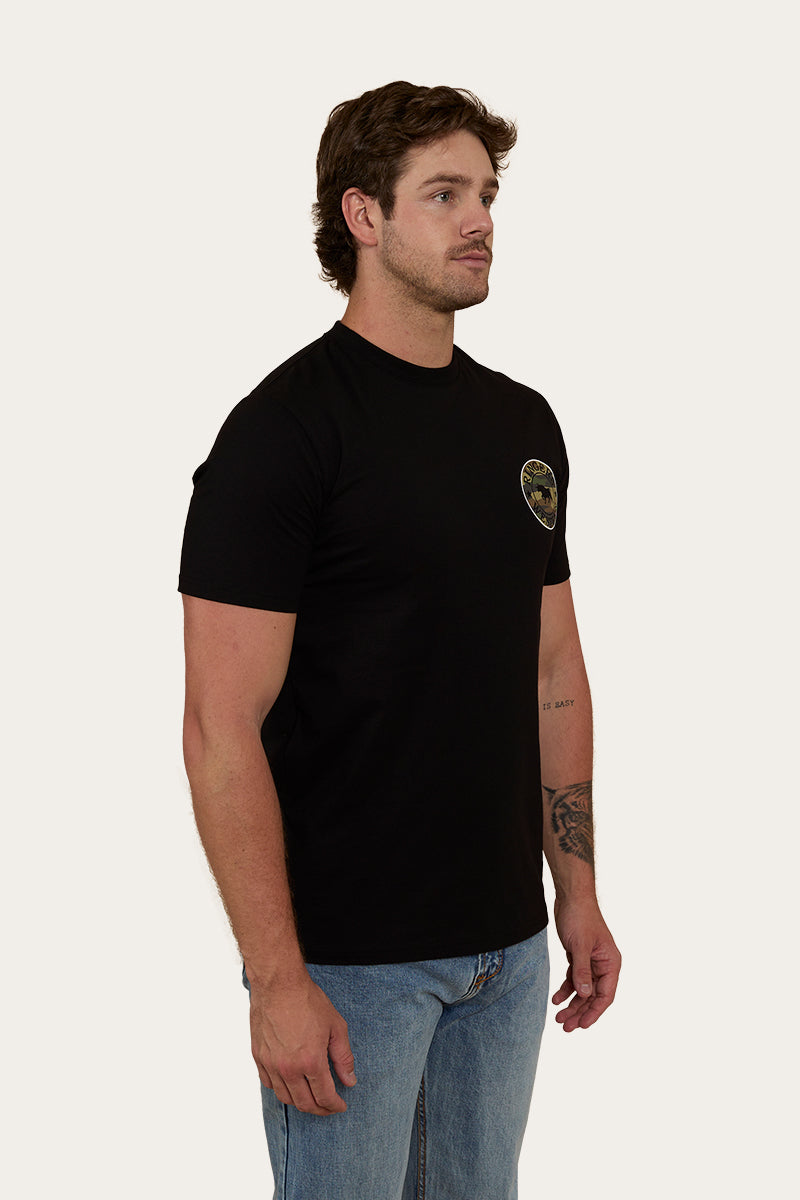 Ringers Western
Signature Bull Mens Classic Fit T-Shirt - Black/Camo