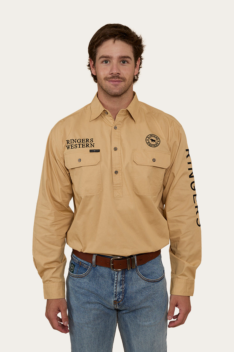 Ringers Western Hawkeye Mens Half Button Work Shirt