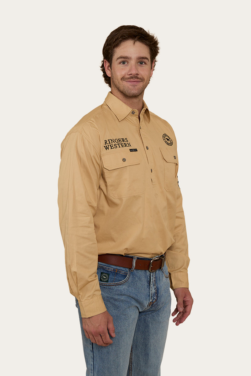 Ringers Western Hawkeye Mens Half Button Work Shirt