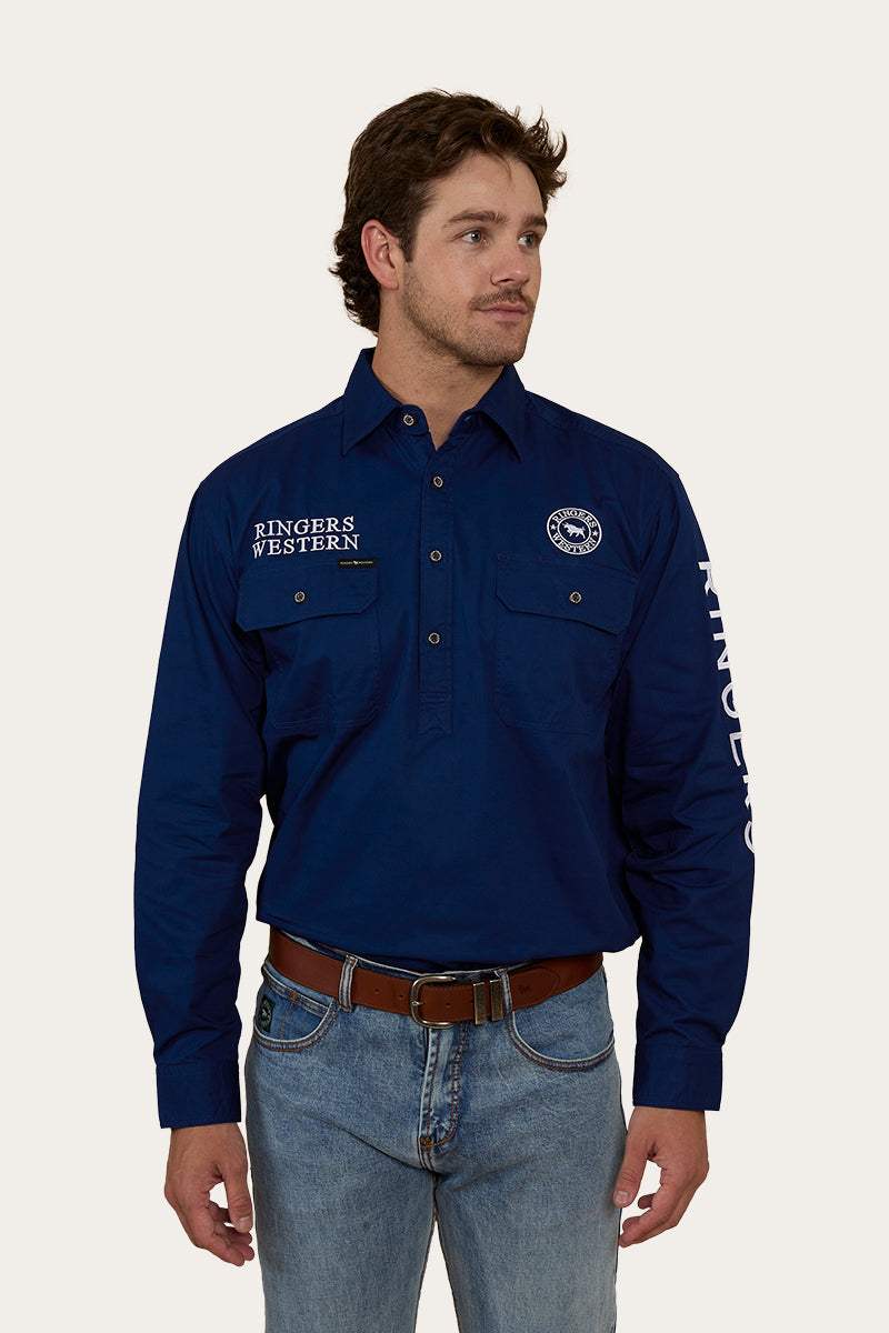 Ringers Western Hawkeye Mens Half Button Work Shirt