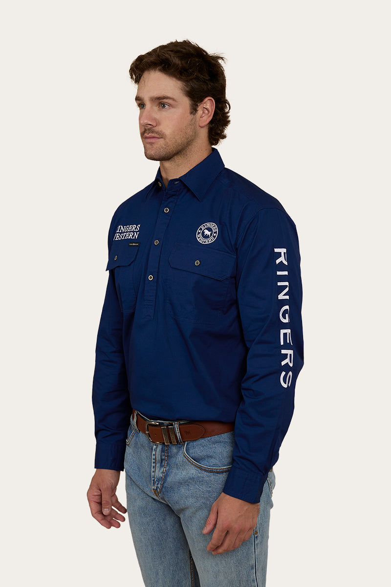 Ringers Western Hawkeye Mens Half Button Work Shirt