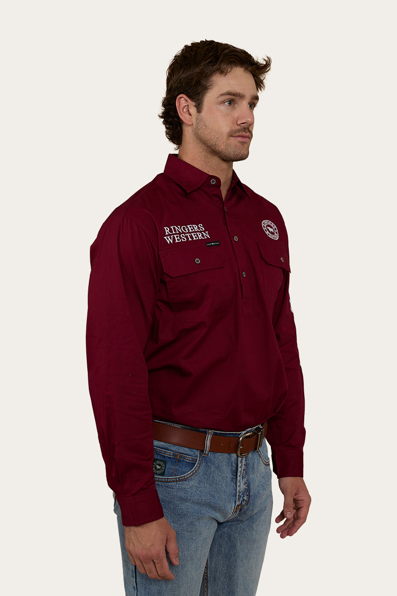 Ringers Western Hawkeye Mens Half Button Work Shirt