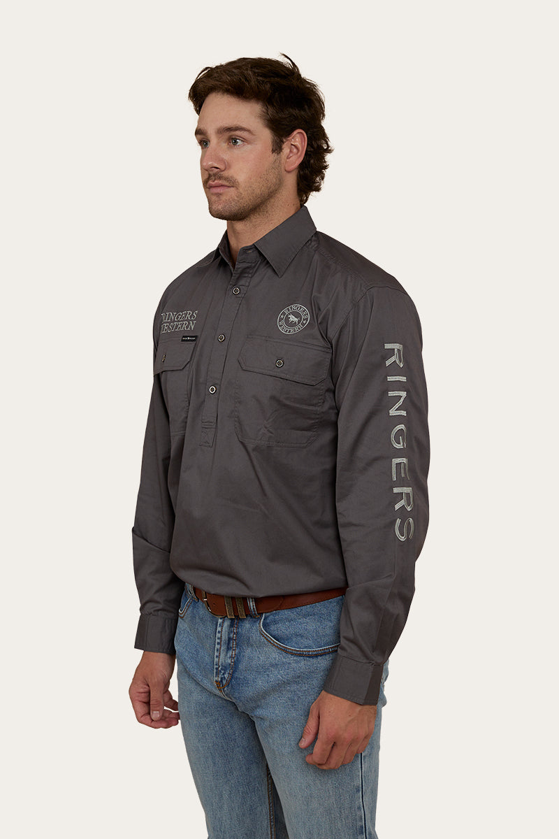Ringers Western Hawkeye Mens Half Button Work Shirt