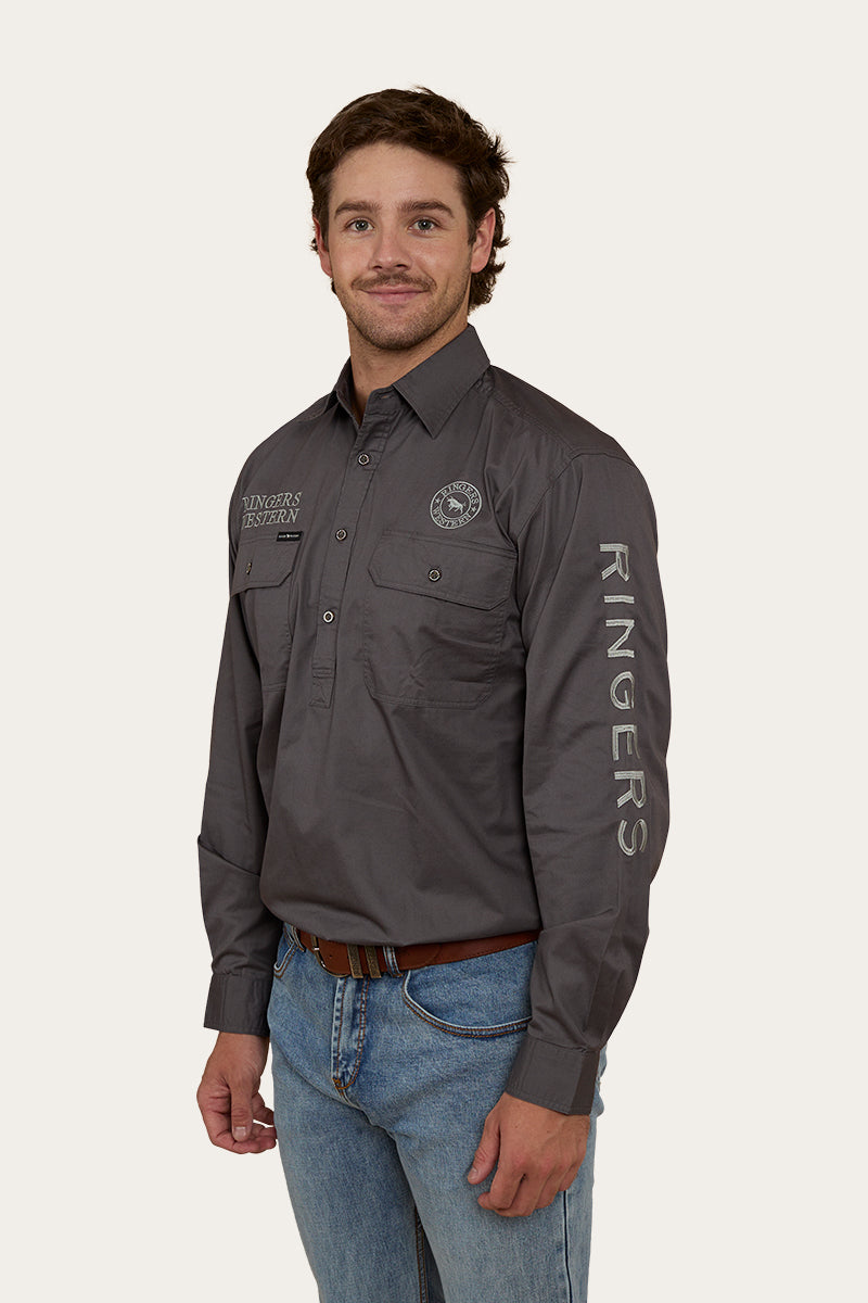 Ringers Western Hawkeye Mens Half Button Work Shirt
