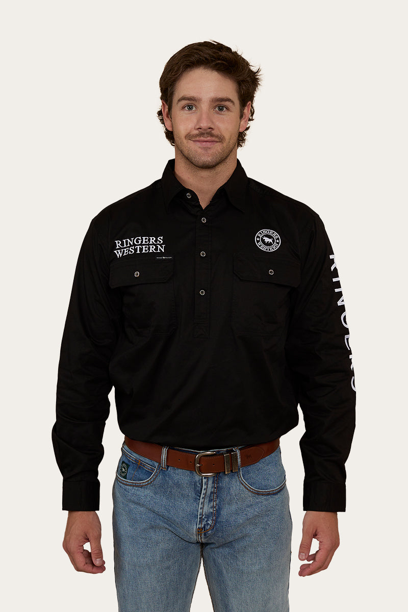 Ringers Western Hawkeye Mens Half Button Work Shirt