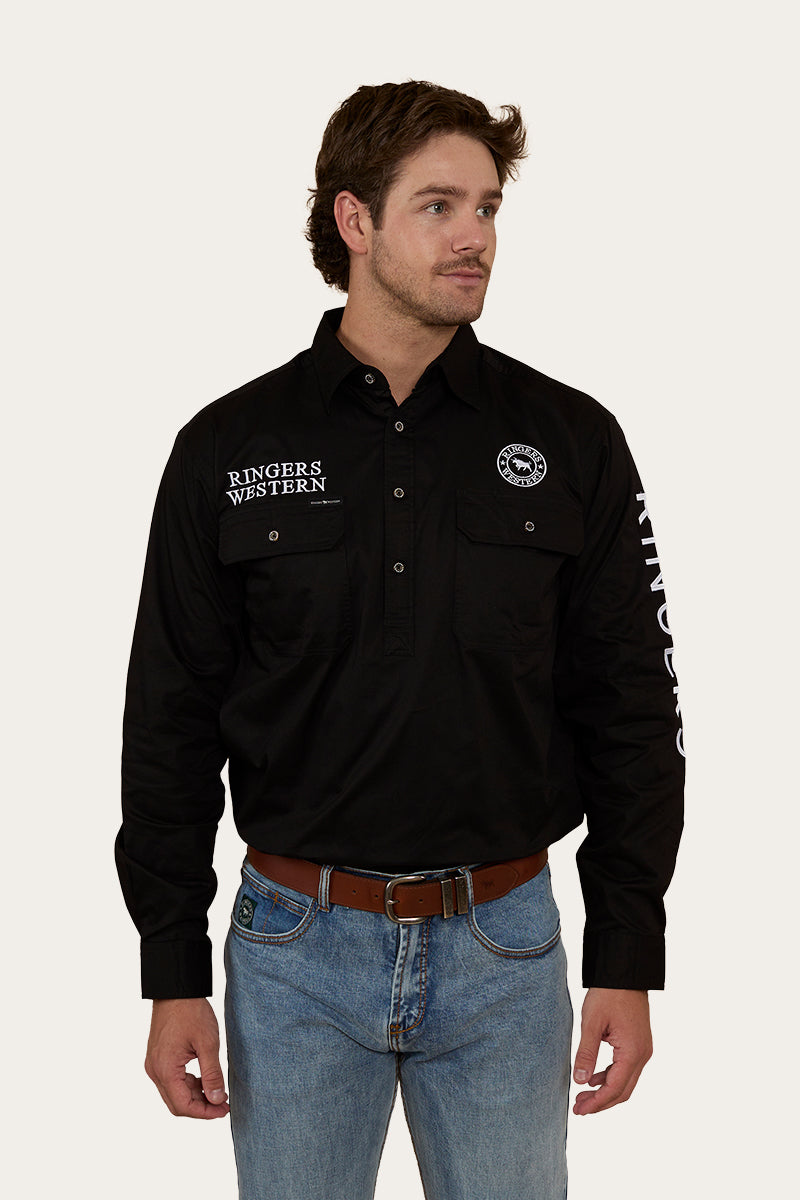 Ringers Western Hawkeye Mens Half Button Work Shirt