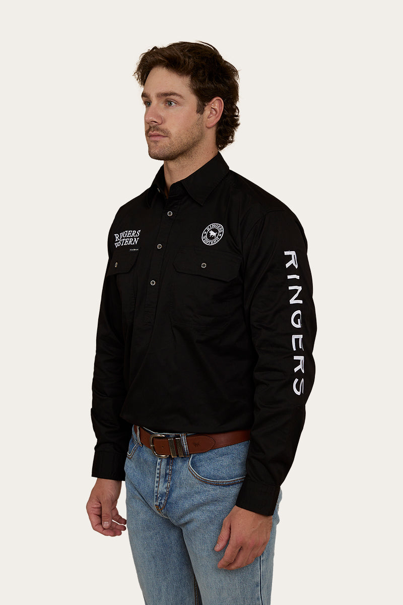 Ringers Western Hawkeye Mens Half Button Work Shirt