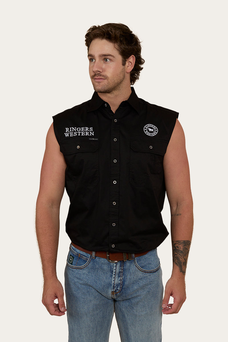 Ringers Western Hawkeye Flag Mens Sleeveless Work Shirt