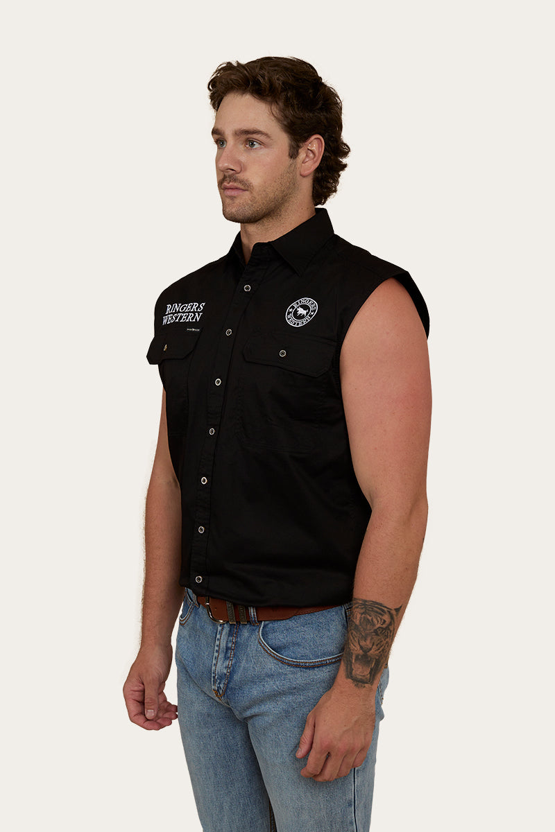 Ringers Western Hawkeye Flag Mens Sleeveless Work Shirt