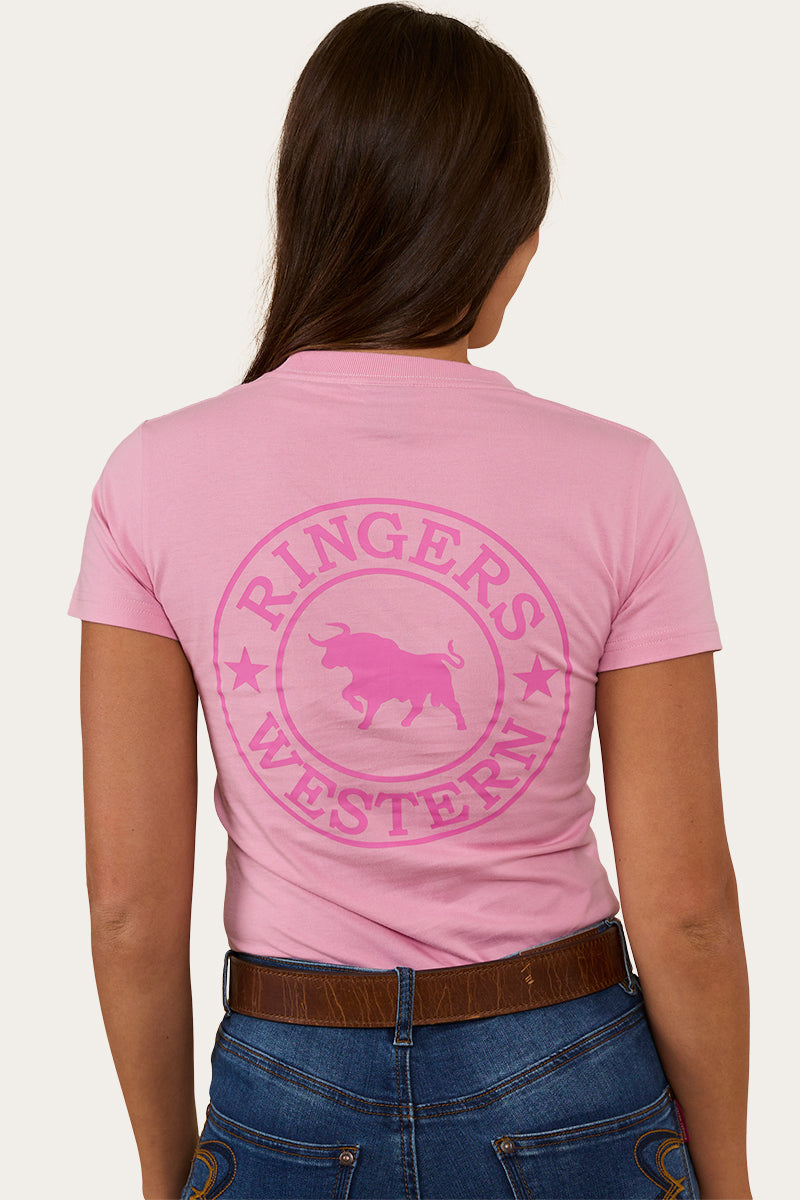 Ringers Western
Signature Bull Womens Classic Fit T-Shirt - Pastel Pink/Candy