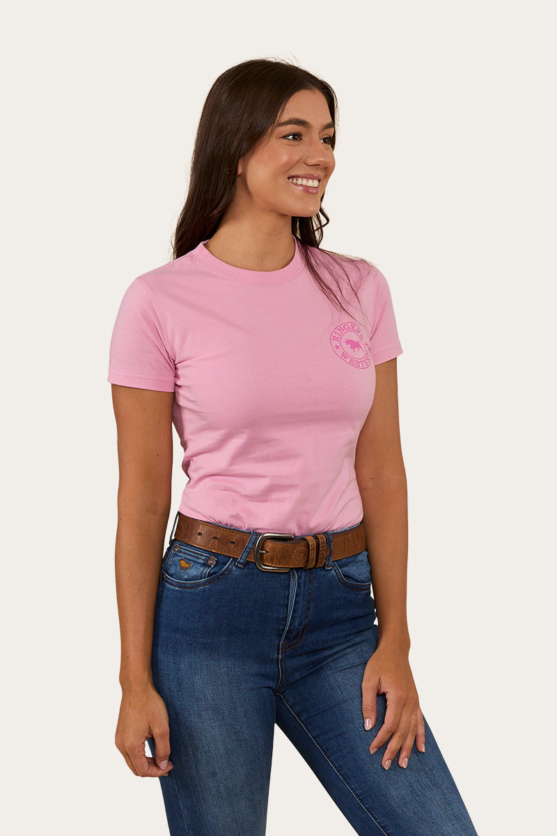 Ringers Western
Signature Bull Womens Classic Fit T-Shirt - Pastel Pink/Candy