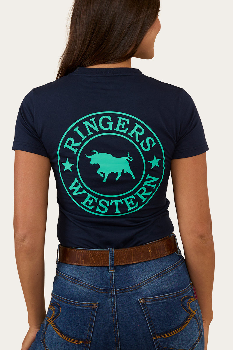 Ringers Western
Signature Bull Womens Classic Fit T-Shirt - Navy/Mint