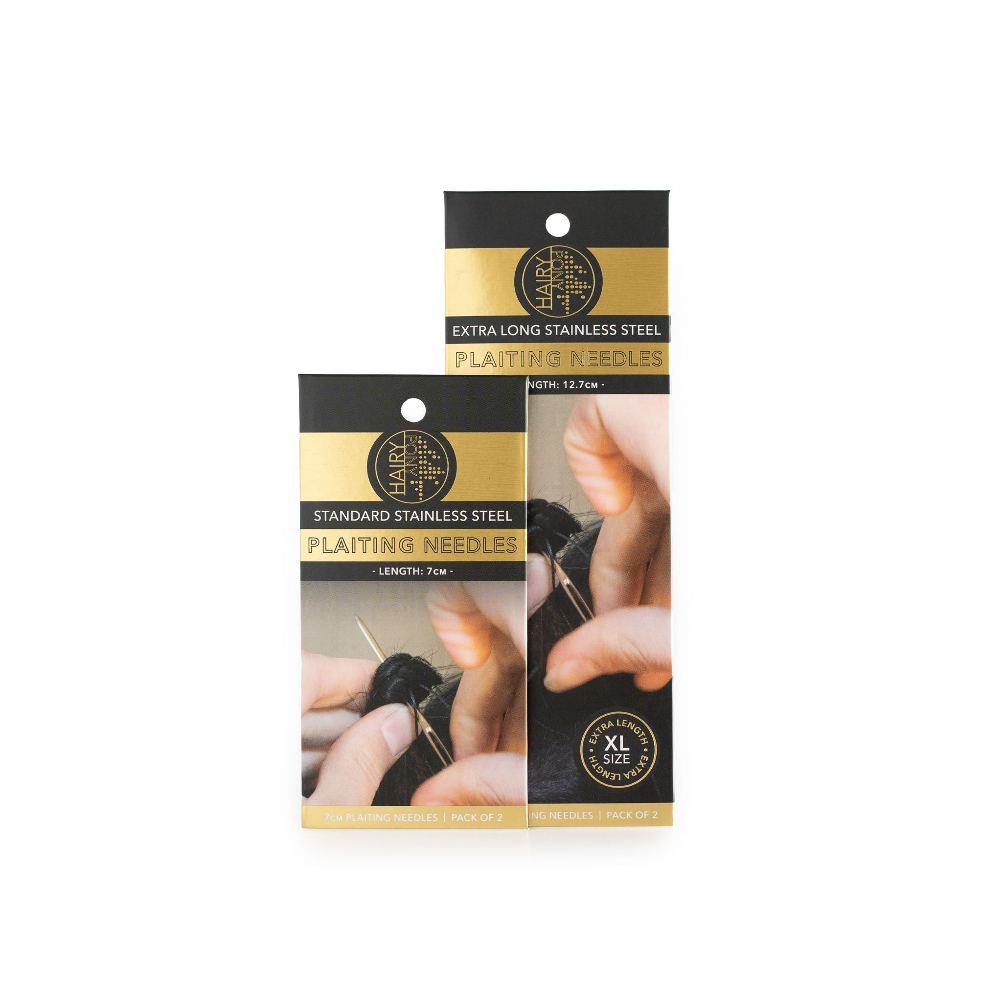 Hairy Pony Stainless Steel Horse Plaiting Needles - Pack of 2