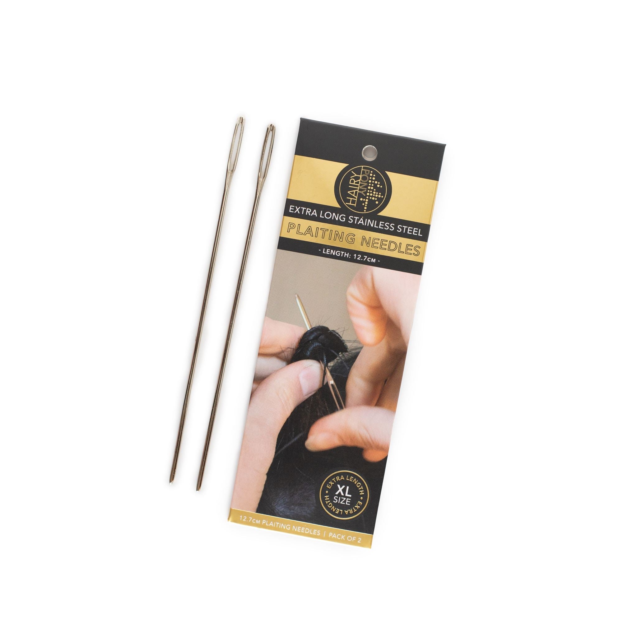 Hairy Pony Stainless Steel Horse Plaiting Needles - Pack of 2