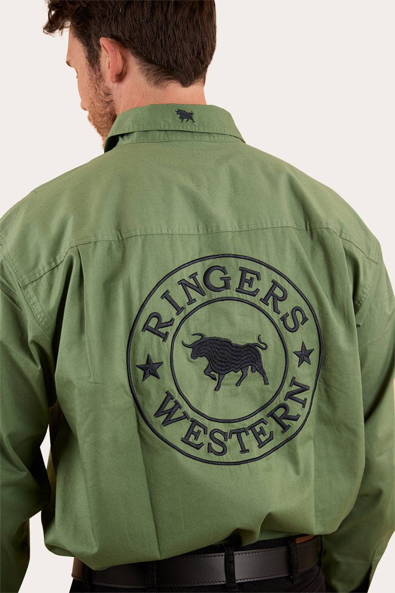 Ringers Western Hawkeye Mens Half Button Work Shirt