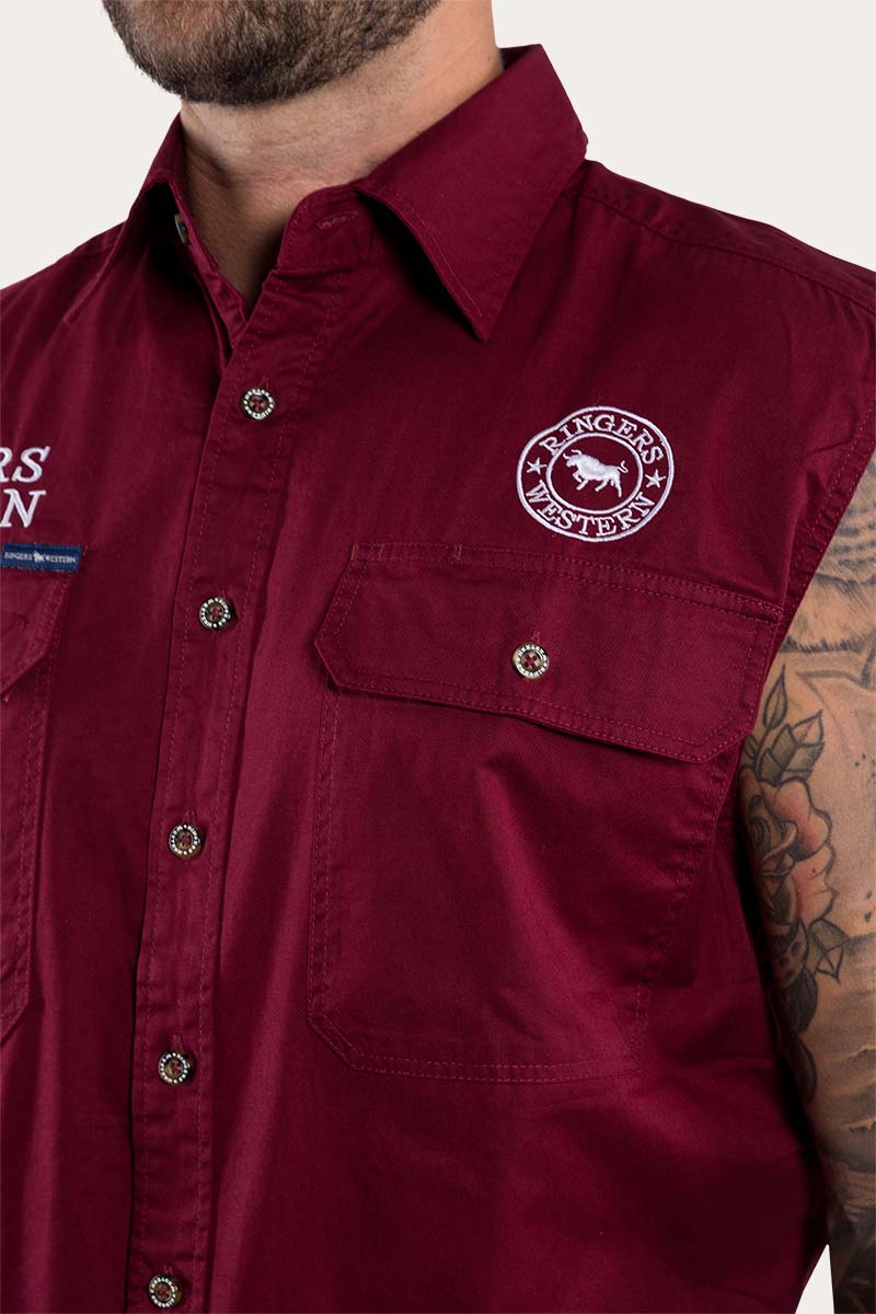 Ringers Western Hawkeye Mens Sleeveless Work Shirt