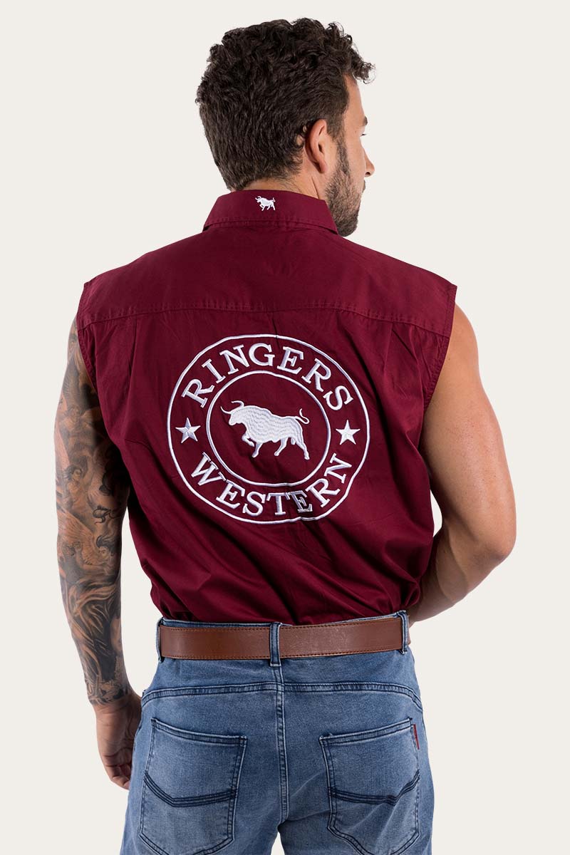 Ringers Western Hawkeye Mens Sleeveless Work Shirt