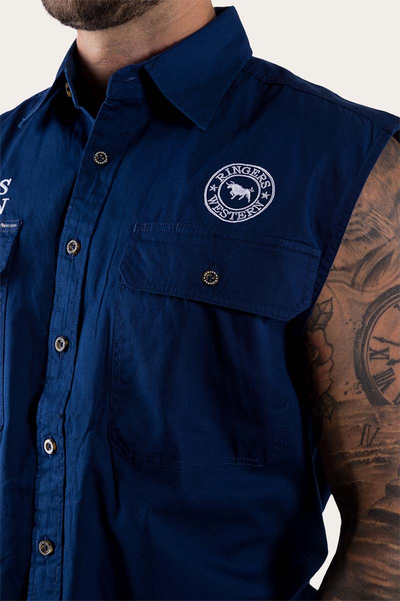 Ringers Western Hawkeye Mens Sleeveless Work Shirt