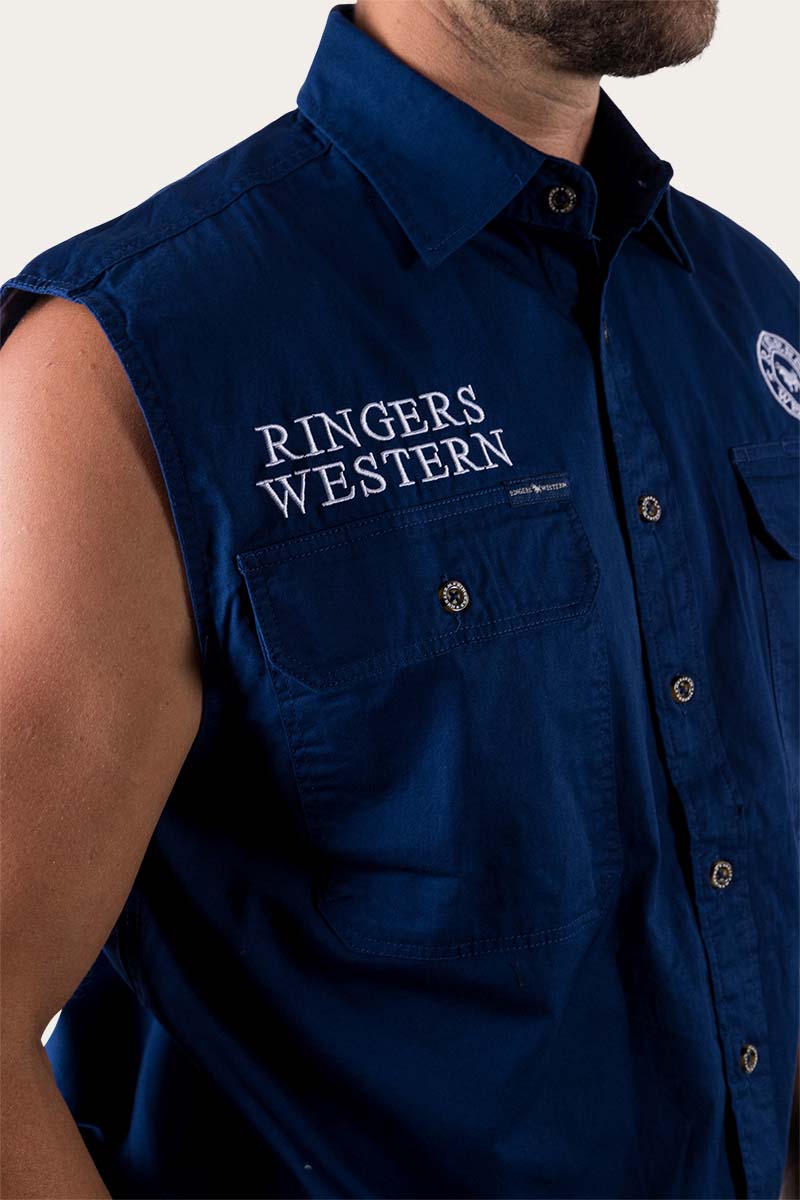 Ringers Western Hawkeye Mens Sleeveless Work Shirt
