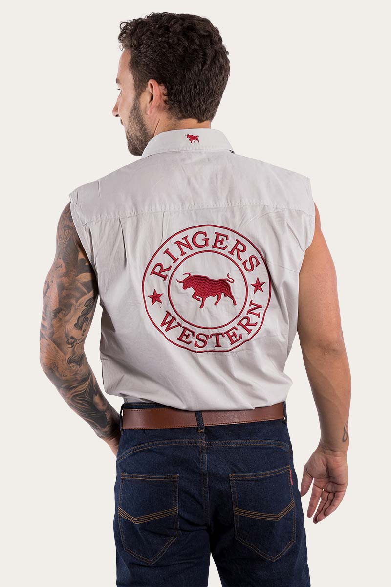 Ringers Western Hawkeye Mens Sleeveless Work Shirt