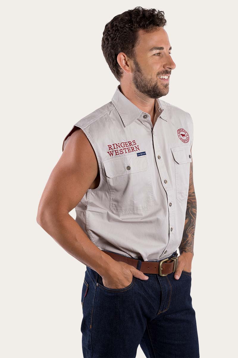 Ringers Western Hawkeye Mens Sleeveless Work Shirt