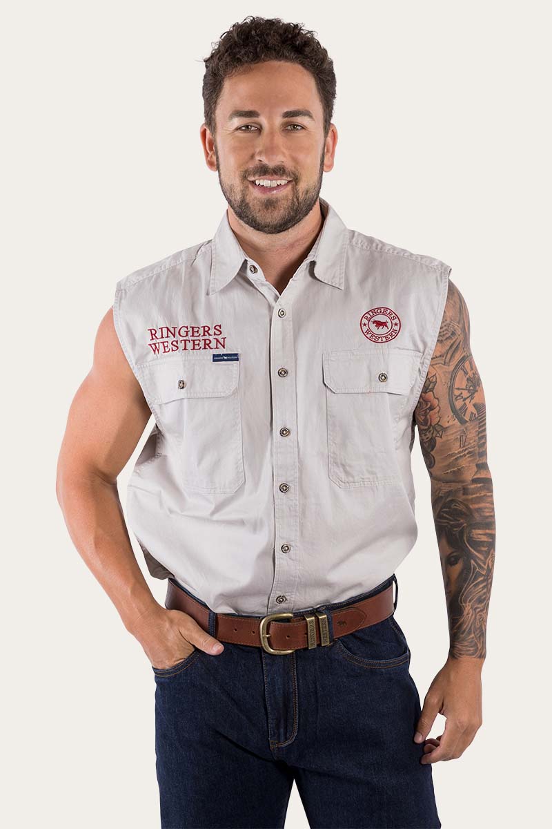 Ringers Western Hawkeye Mens Sleeveless Work Shirt