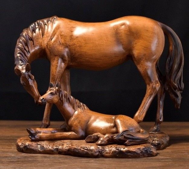 Horse with Foal Sculpture