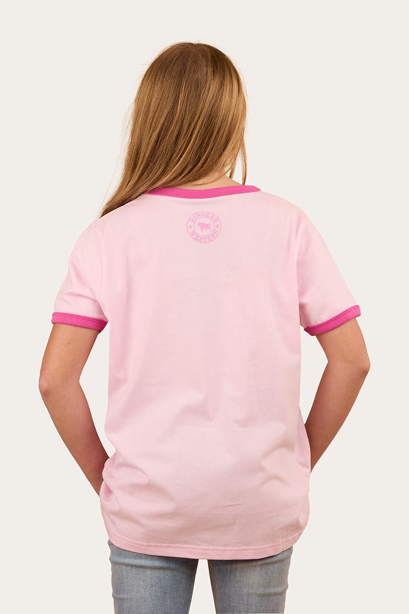 Ringers Western Howdy Cowgirl Kids Ringer T-Shirt