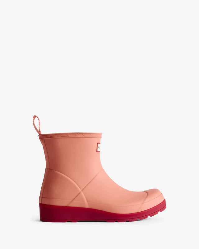 Hunter Women’s Play Short boot (Translucent Sole) Terracota/merlot