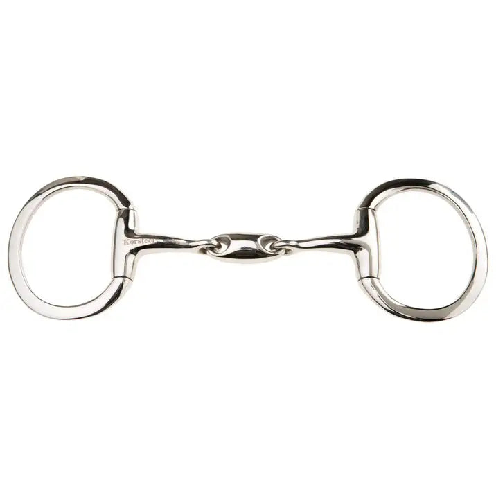 Korsteel Stainless Steel Oval Link Eggbutt Snaffle Bit