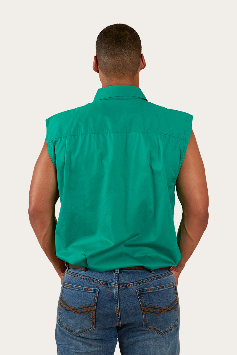 Ringers Western Rob Roy Mens Sleeveless Full Button Work Shirt