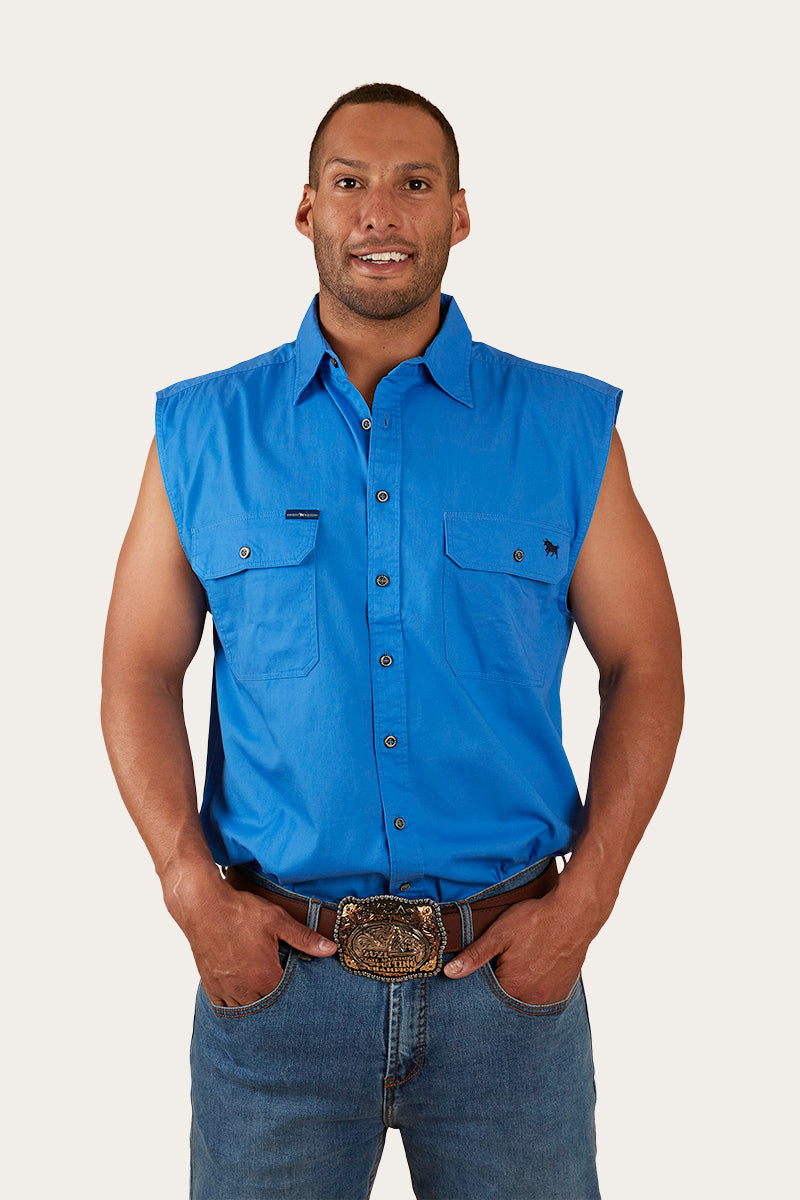 Ringers Western Rob Roy Mens Sleeveless Full Button Work Shirt