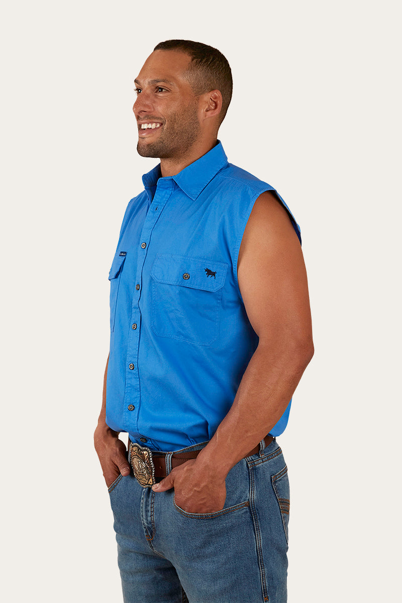 Ringers Western Rob Roy Mens Sleeveless Full Button Work Shirt